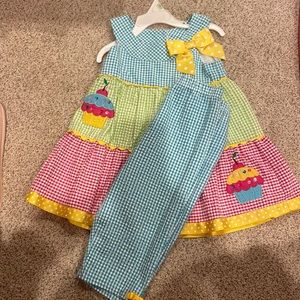 Girls size 4t Two Piece Birthday Outfit Bonnie Jean